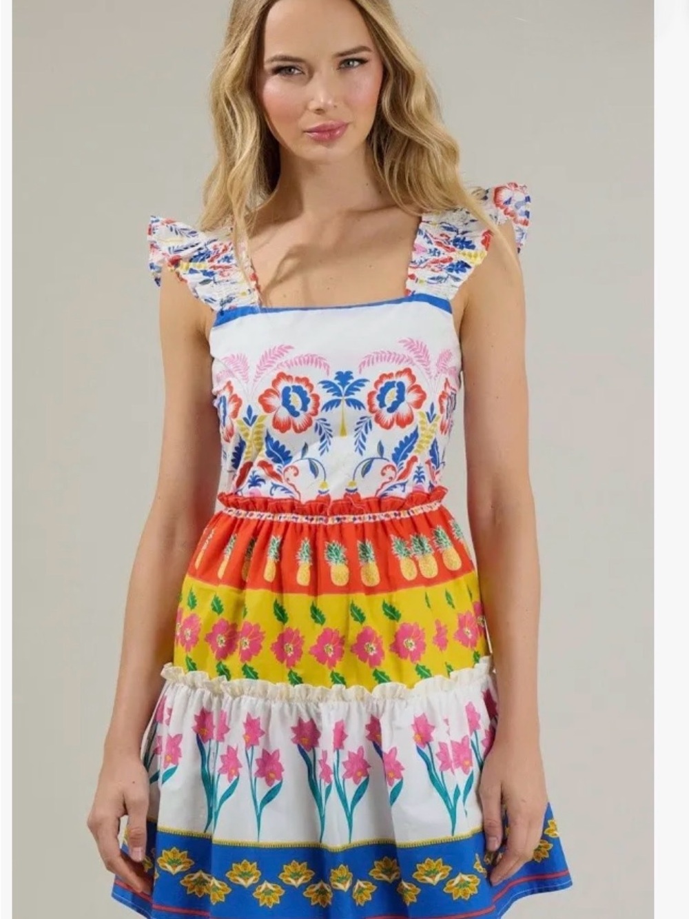 Women's SugarLips “Olympia Floral tiered mini dress” size CS